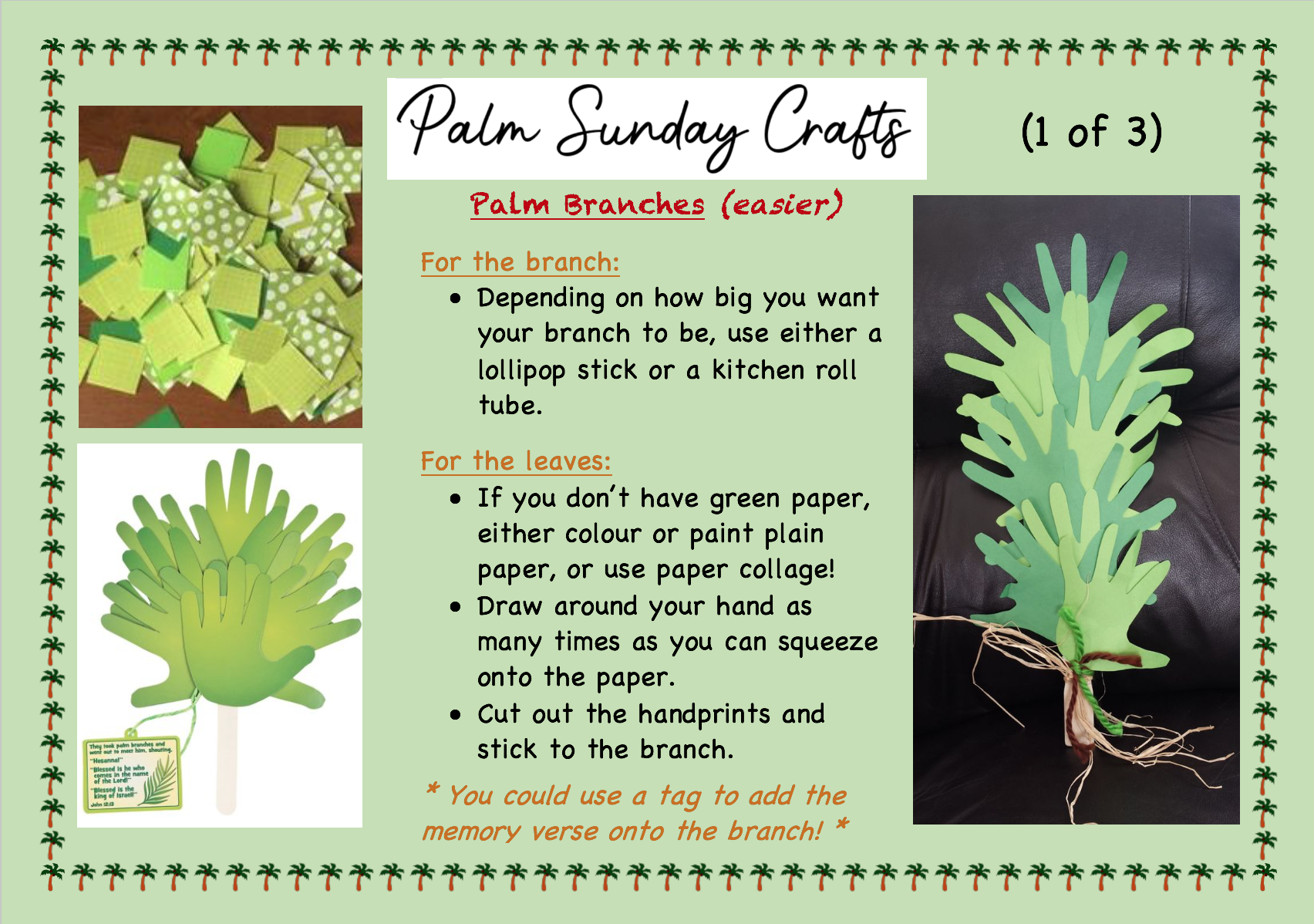 Craft Ideas for Palm Sunday