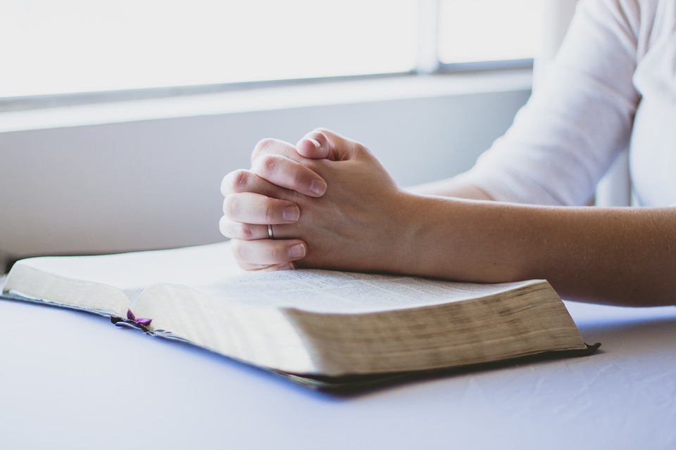 prayer on a bible