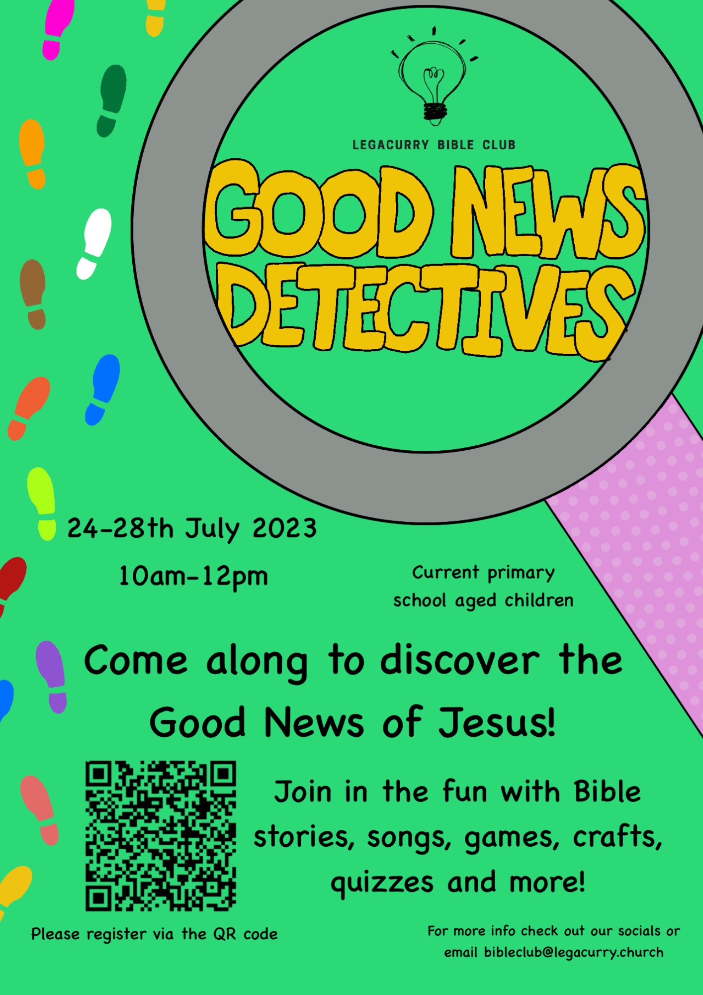 Holiday Bible Club Information Poster