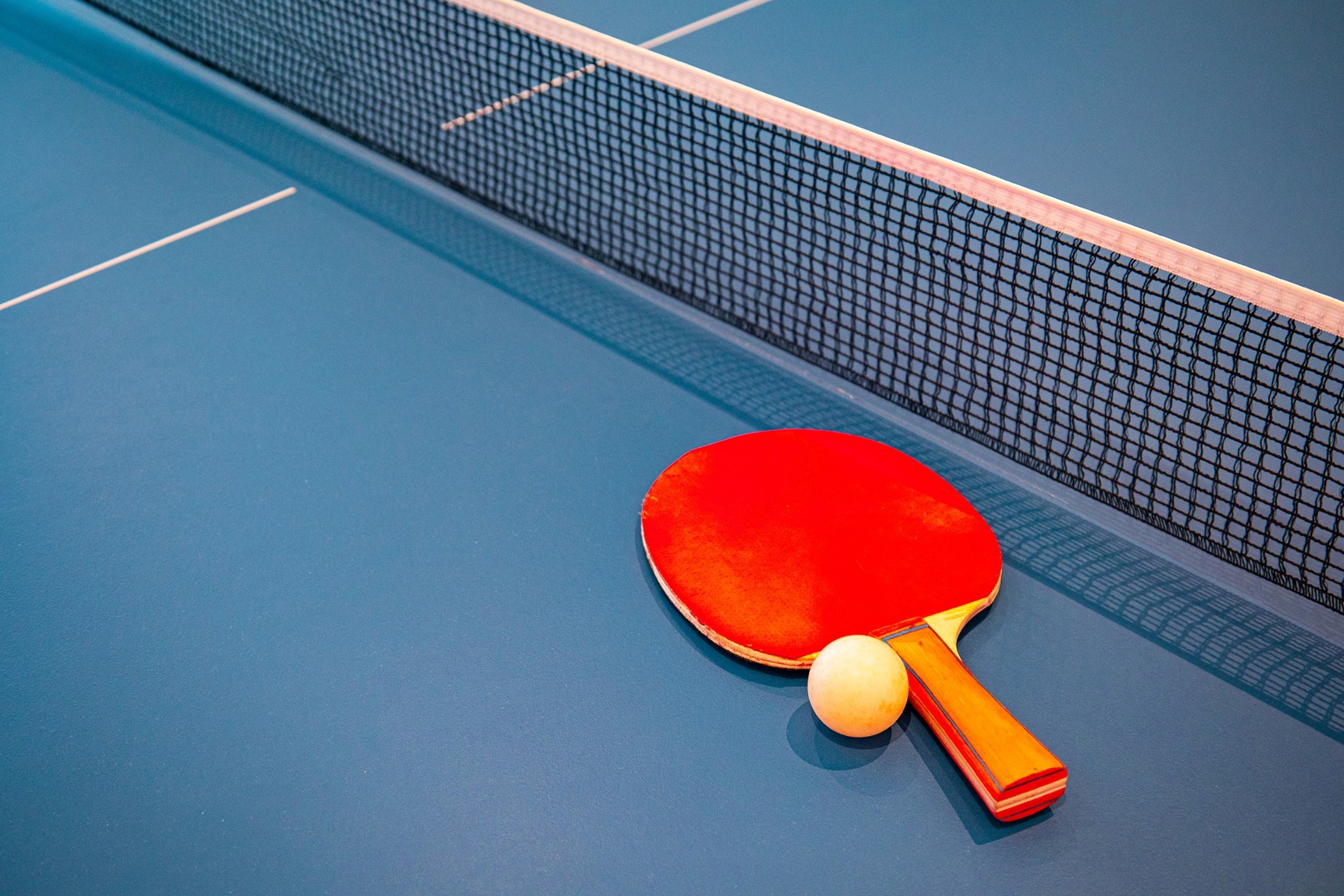 Table Tennis Table with bat & ball