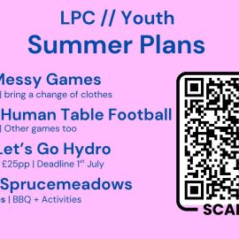 Dates & times of Summer Youth Activities