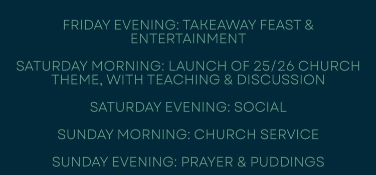 The Big Church Weekend Flyer giving details of the Big Church Weekend