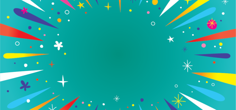 Family Fun Night green background with shooting stars